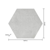 Satori Nouveau Greige 7-in x 8-in Matte Porcelain Encaustic Hexagon Floor and Wall Tile (0.28-sq. ft/ Piece)