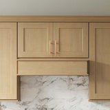 allen + roth Innsbrook 30-in W x 12.125-in H x 12-in D Rye Wall Fully Assembled Cabinet (Flat Panel Shaker Door Style)
