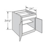 allen + roth Aveley 24-in W x 34.5-in H x 24-in D Linen Sink Base Fully Assembled Cabinet (Flat Panel Shaker Style)