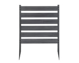 Zippity Outdoor Products Maui 3 Panels 2-ft H x 2-ft W Charcoal Vinyl Square-top Fence Panel No Dig (Unassembled)