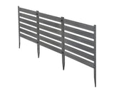 Zippity Outdoor Products Maui 3 Panels 2-ft H x 2-ft W Charcoal Vinyl Square-top Fence Panel No Dig (Unassembled)