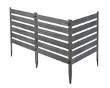 Zippity Outdoor Products Maui 3 Panels 2-ft H x 2-ft W Charcoal Vinyl Square-top Fence Panel No Dig (Unassembled)