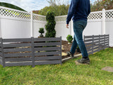 Zippity Outdoor Products Maui 3 Panels 2-ft H x 2-ft W Charcoal Vinyl Square-top Fence Panel No Dig (Unassembled)