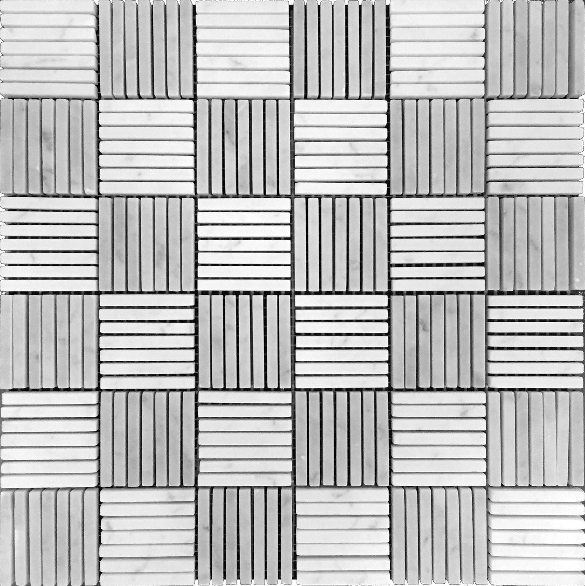 Apollo Tile (Sample) White, Grey 4-in x 4-in Polished Marble Uniform Squares Marble Look Floor and Wall Tile