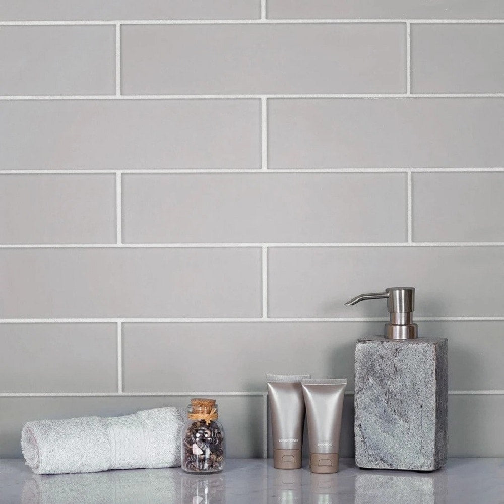 Apollo Tile (Sample) Blue 3-in x 12-in Matte Glass Brick Subway Floor and Wall Tile