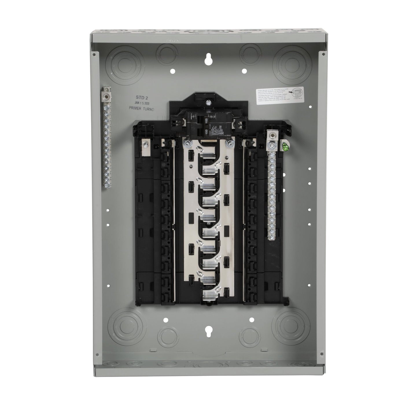 Siemens SN 100-Amp 20-space load center - angle view