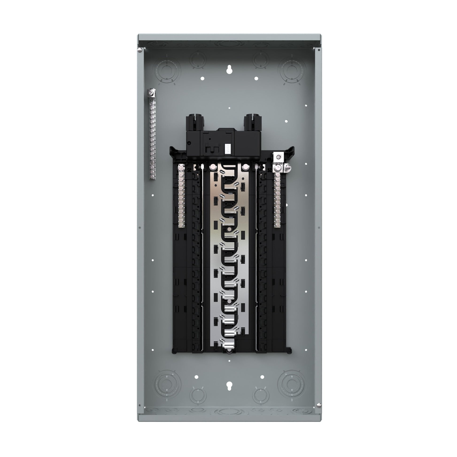 Siemens SN 150-Amp 30-space load center - angle view