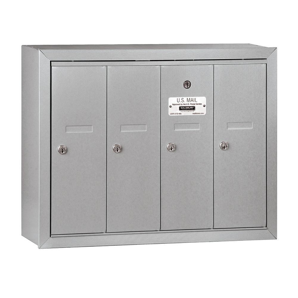 3500 Series Sandstone Surface-Mounted Private Vertical Mailbox with 4 Doors - Super Arbor