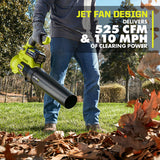 RYOBI 110 MPH 525 CFM 40-Volt Lithium-Ion Cordless Variable-Speed Jet Fan Leaf Blower with Two 4.0 Ah Batteries and Charger