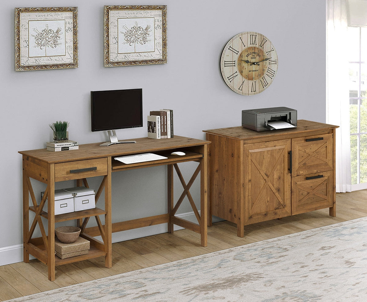 Saint Birch Houstin Rustic Brown 2-Drawer 39.09-in File Cabinet