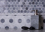 Apollo Tile (Sample) White 4-in x 4-in Polished Marble Honeycomb Floor and Wall Tile