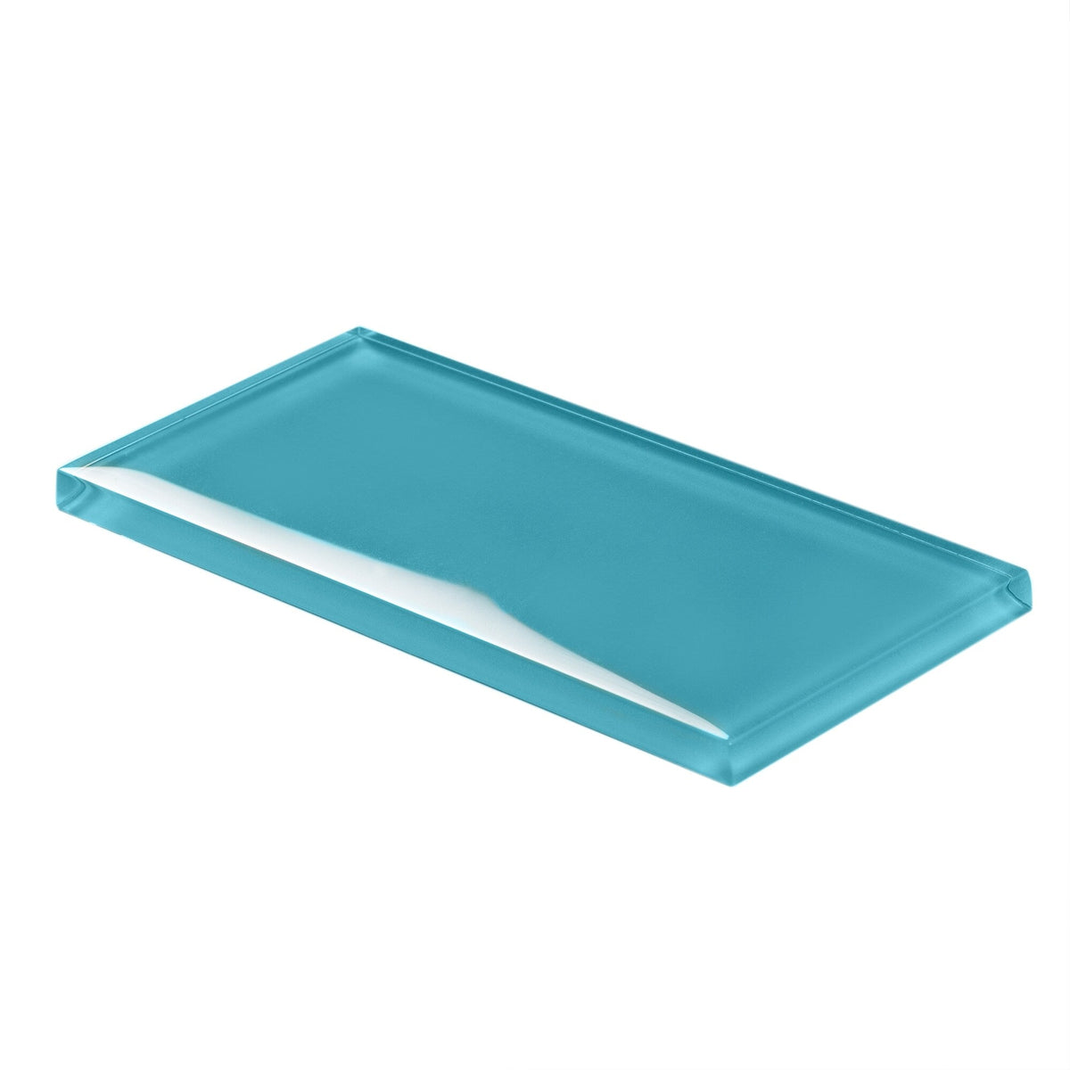 Apollo Tile (Sample) Blue 3-in x 6-in Polished Glass Brick Subway Floor and Wall Tile