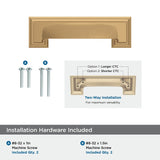 Amerock Appoint (128Mm or 160mm) Center to Center Dual Mount Rectangular Cup Drawer Pull