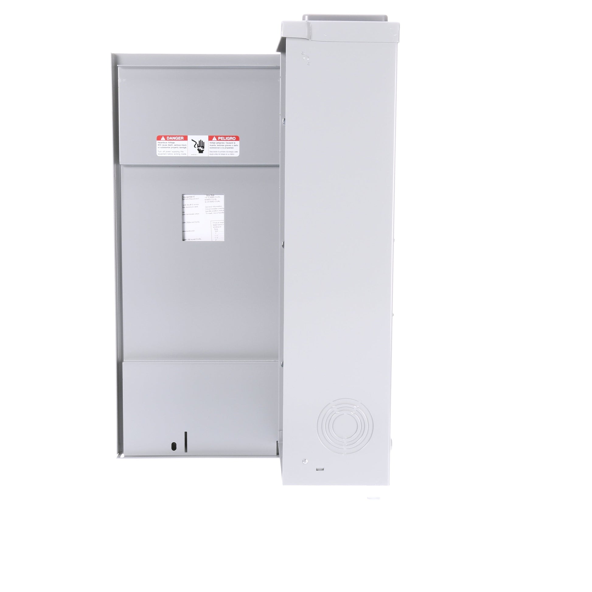 Siemens EQ 200-Amp 2-space load center - detail view