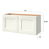 allen + roth Aveley 33-in W x 15.125-in H x 12-in D Linen Wall Fully Assembled Cabinet (Flat Panel Shaker Door Style)