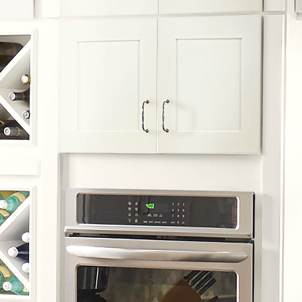 allen + roth Aveley 36-in W x 15.125-in H x 12-in D Linen Wall Fully Assembled Cabinet (Flat Panel Shaker Door Style)