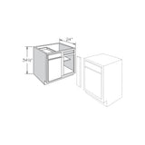 allen + roth Innsbrook 27-in W x 34.5-in H x 24-in D Rye Blind 1-Drawer Base Fully Assembled Cabinet (Flat Panel Shaker Style)