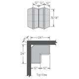 allen + roth Innsbrook 24-in W x 30.125-in H x 12-in D Rye Diagonal Corner Wall Fully Assembled Cabinet (Flat Panel Shaker Style)