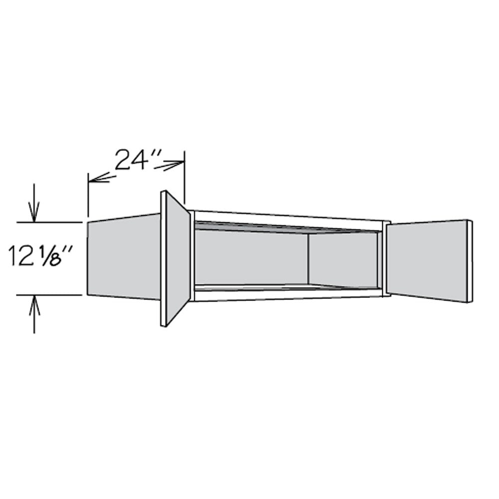 allen + roth Aveley 33-in W x 12.125-in H x 24-in D Linen Wall Fully Assembled Cabinet (Flat Panel Shaker Door Style)