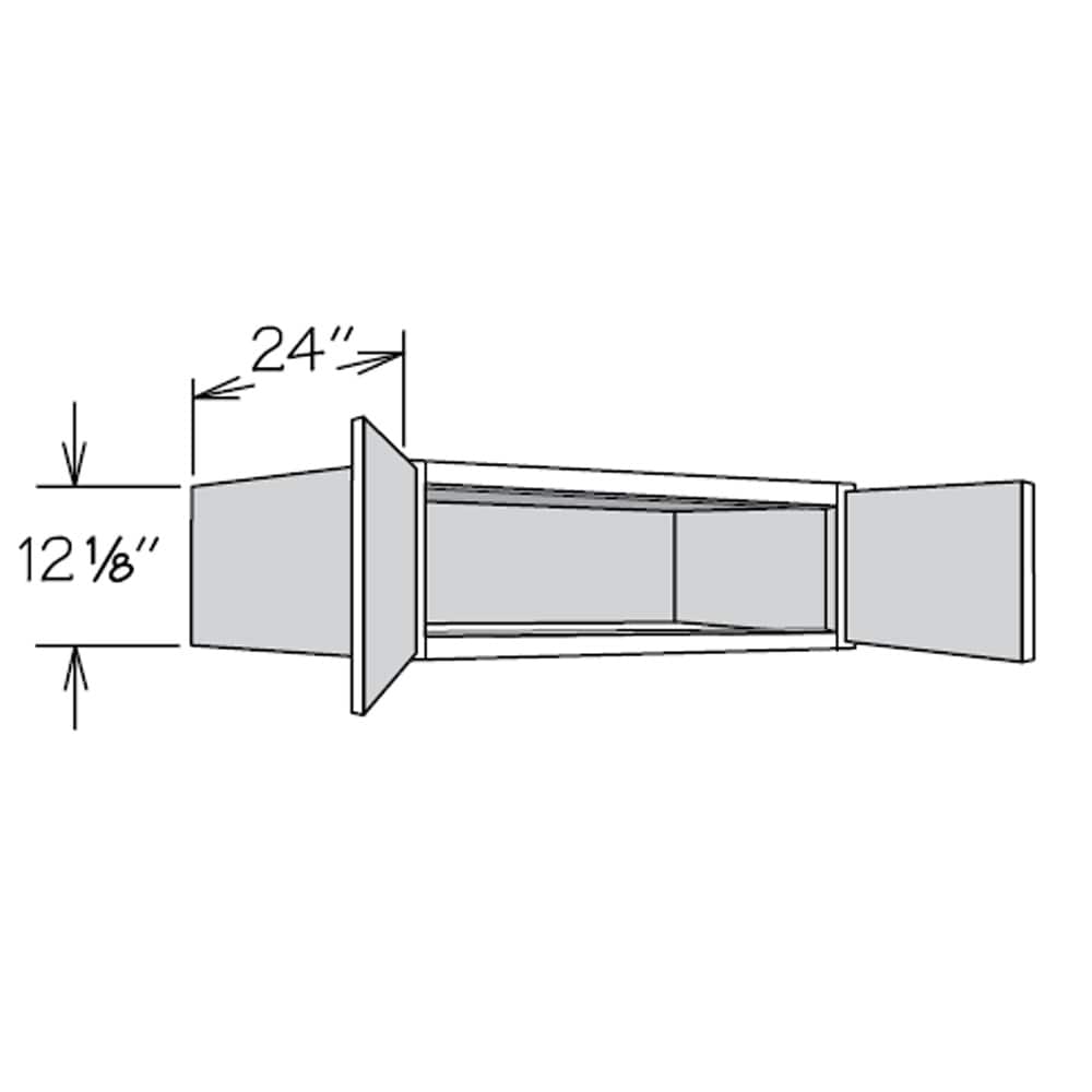 allen + roth Stonewall 36-in W x 12.125-in H x 24-in D Stone Wall Fully Assembled Cabinet (Flat Panel Shaker Door Style)