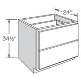 allen + roth Aveley 30-in W x 34.5-in H x 24-in D Linen 2-Drawer Base Fully Assembled Cabinet (Flat Panel Style)