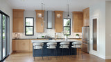 allen + roth Port 24-in W x 36.125-in H x 12-in D Navy Diagonal Corner Wall Fully Assembled Cabinet (Flat Panel Shaker Style)