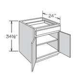 allen + roth Pattingham 24-in W x 34.5-in H x 24-in D Harbor 1-Drawer Base Fully Assembled Cabinet (Raised Panel Square Style)