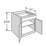 allen + roth Aveley 27-in W x 34.5-in H x 24-in D Linen 1-Drawer Base Fully Assembled Cabinet (Flat Panel Shaker Style)