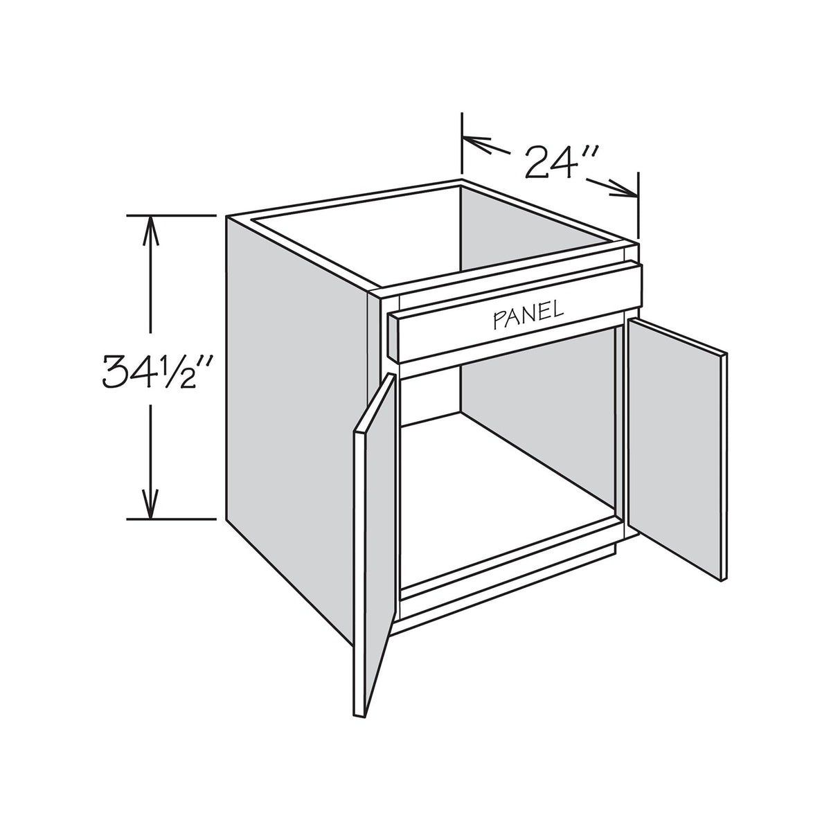 allen + roth Aveley 30-in W x 34.5-in H x 24-in D Linen Sink Base Fully Assembled Cabinet (Flat Panel Shaker Style)