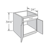 allen + roth Aveley 30-in W x 34.5-in H x 24-in D Linen Sink Base Fully Assembled Cabinet (Flat Panel Shaker Style)