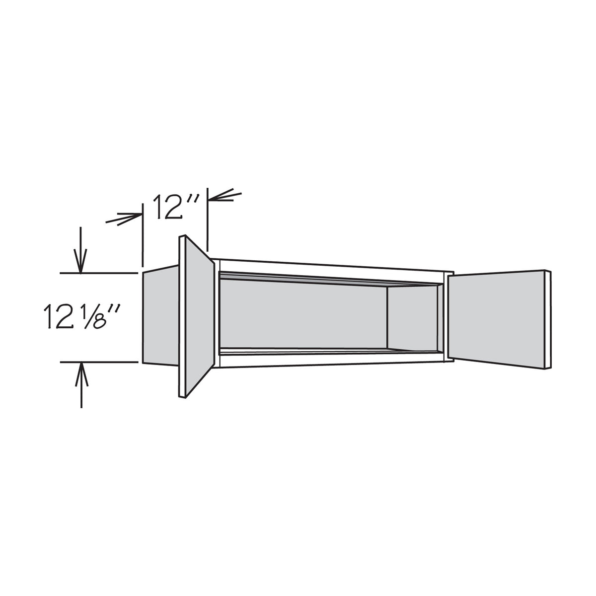 allen + roth McKeller 33-in W x 12.125-in H x 12-in D Linen Wall Fully Assembled Cabinet (Flat Panel Square Door Style)
