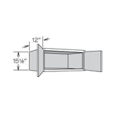 allen + roth Aveley 33-in W x 15.125-in H x 12-in D Linen Wall Fully Assembled Cabinet (Flat Panel Shaker Door Style)