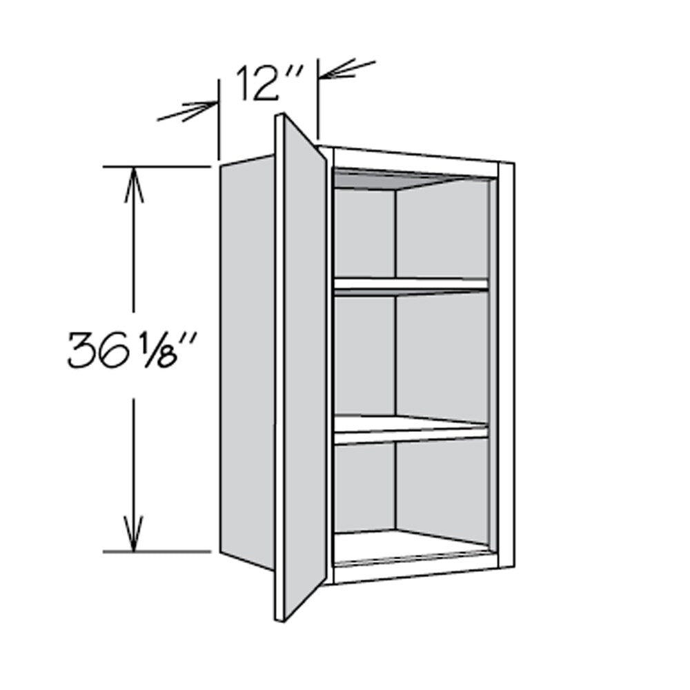 allen + roth Aveley 9-in W x 36.125-in H x 12-in D Linen Wall Fully Assembled Cabinet (Flat Panel Shaker Door Style)