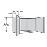 allen + roth Aveley 24-in W x 18.125-in H x 12-in D Linen Wall Fully Assembled Cabinet (Flat Panel Shaker Door Style)