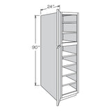 allen + roth Galway 18-in W x 90-in H x 24-in D Sage Pantry Fully Assembled Cabinet (Flat Panel Shaker Door Style)