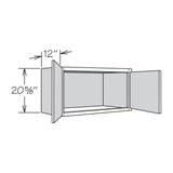allen + roth Innsbrook 36-in W x 20.625-in H x 12-in D Rye Wall Fully Assembled Cabinet (Flat Panel Shaker Door Style)
