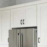 allen + roth Aveley 33-in W x 18.125-in H x 12-in D Linen Wall Fully Assembled Cabinet (Flat Panel Shaker Door Style)