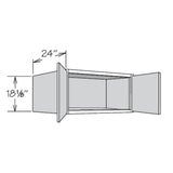 allen + roth McKeller 30-in W x 18.125-in H x 24-in D Linen Wall Fully Assembled Cabinet (Flat Panel Square Door Style)