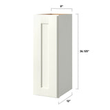 allen + roth Aveley 9-in W x 36.125-in H x 12-in D Linen Wall Fully Assembled Cabinet (Flat Panel Shaker Door Style)