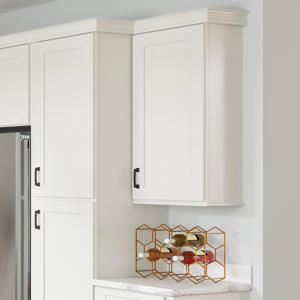 allen + roth Aveley 18-in W x 30.125-in H x 12-in D Linen Wall Fully Assembled Cabinet (Flat Panel Shaker Door Style)