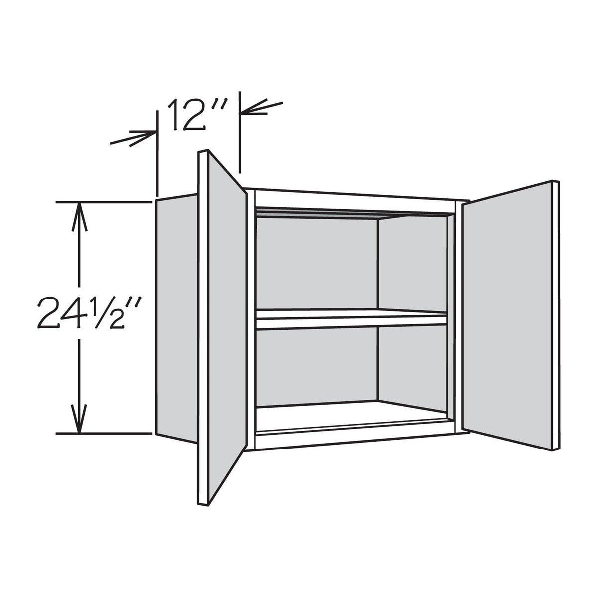 allen + roth Aveley 30-in W x 24.5-in H x 12-in D Linen Wall Fully Assembled Cabinet (Flat Panel Shaker Door Style)