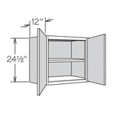allen + roth Aveley 30-in W x 24.5-in H x 12-in D Linen Wall Fully Assembled Cabinet (Flat Panel Shaker Door Style)