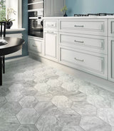 Apollo Tile (Sample) Floor and Wall Tile Gray 10-in x 10-in Honed Marble Honeycomb Marble Look Floor and Wall Tile