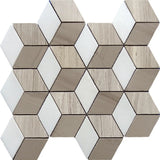 Apollo Tile Desert Hills Gray and Beige 12-in x 14-in Polished Natural Stone Marble Uniform Squares Patterned Floor and Wall Tile (5.53-sq. ft/ Carton)