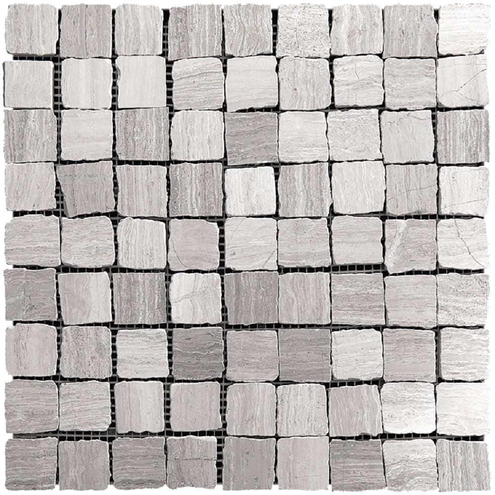 Apollo Tile (Sample) Floor and Wall Tile Wooden Gray 4-in x 4-in Matte Marble Uniform Squares Patterned Floor and Wall Tile