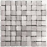 Apollo Tile (Sample) Floor and Wall Tile Wooden Gray 4-in x 4-in Matte Marble Uniform Squares Patterned Floor and Wall Tile