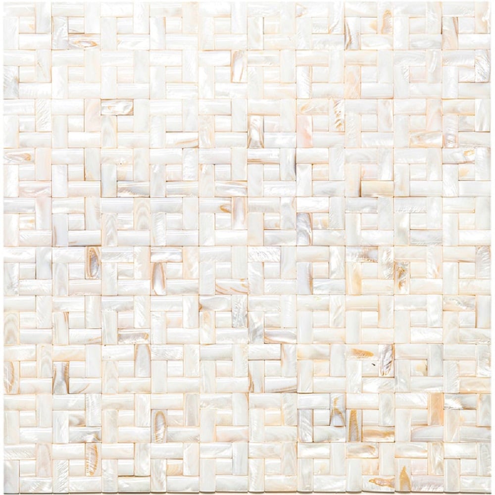 Apollo Tile Jewelicious Beige and White Natural Shell 12-in x 12-in Polished Natural Shell Mixed Pattern Patterned Wall Tile (19.02-sq. ft/ Carton)