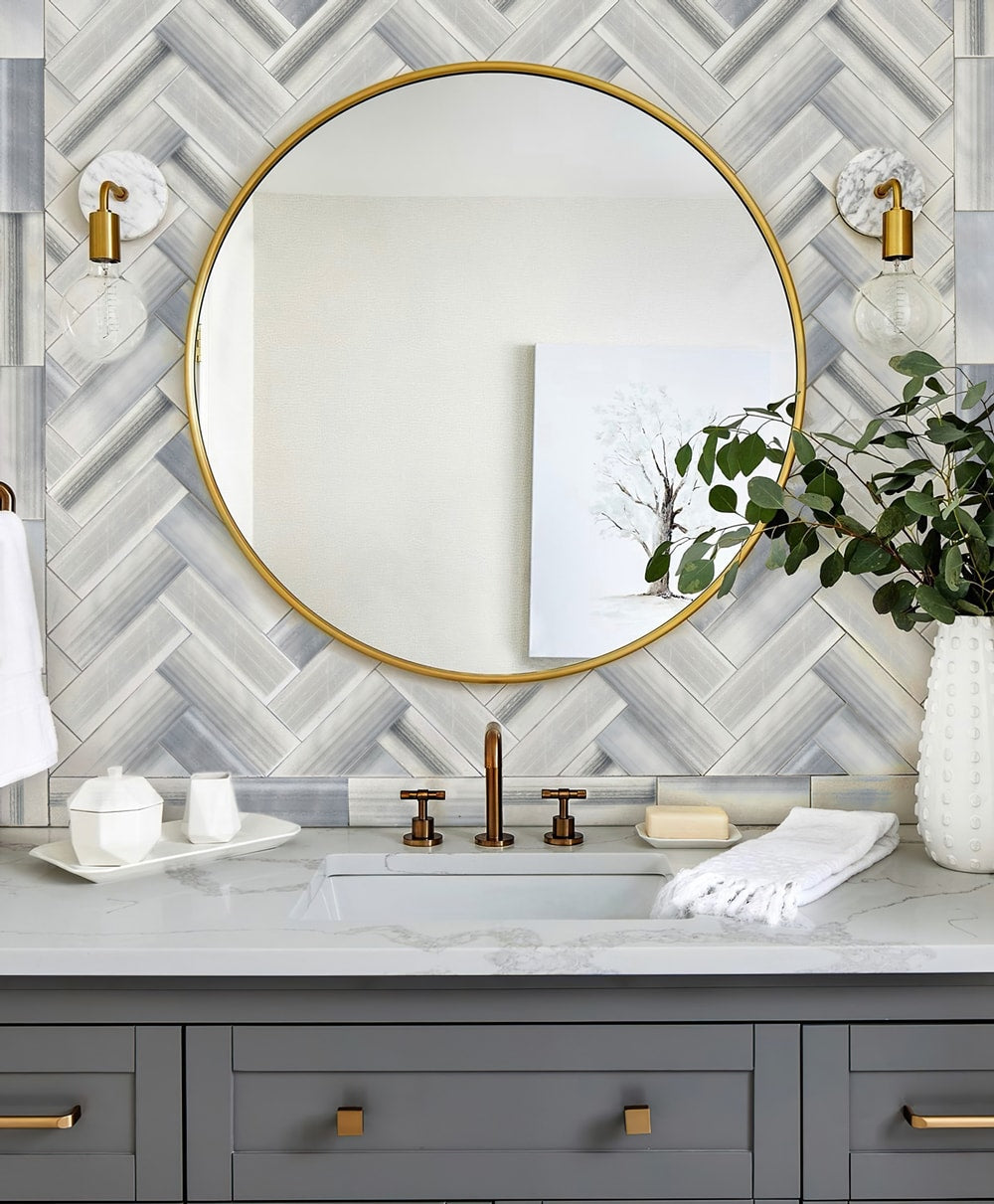 Apollo Tile (Sample) Floor and Wall Tile Gray 4-in x 4-in Honed Marble Subway Floor and Wall Tile