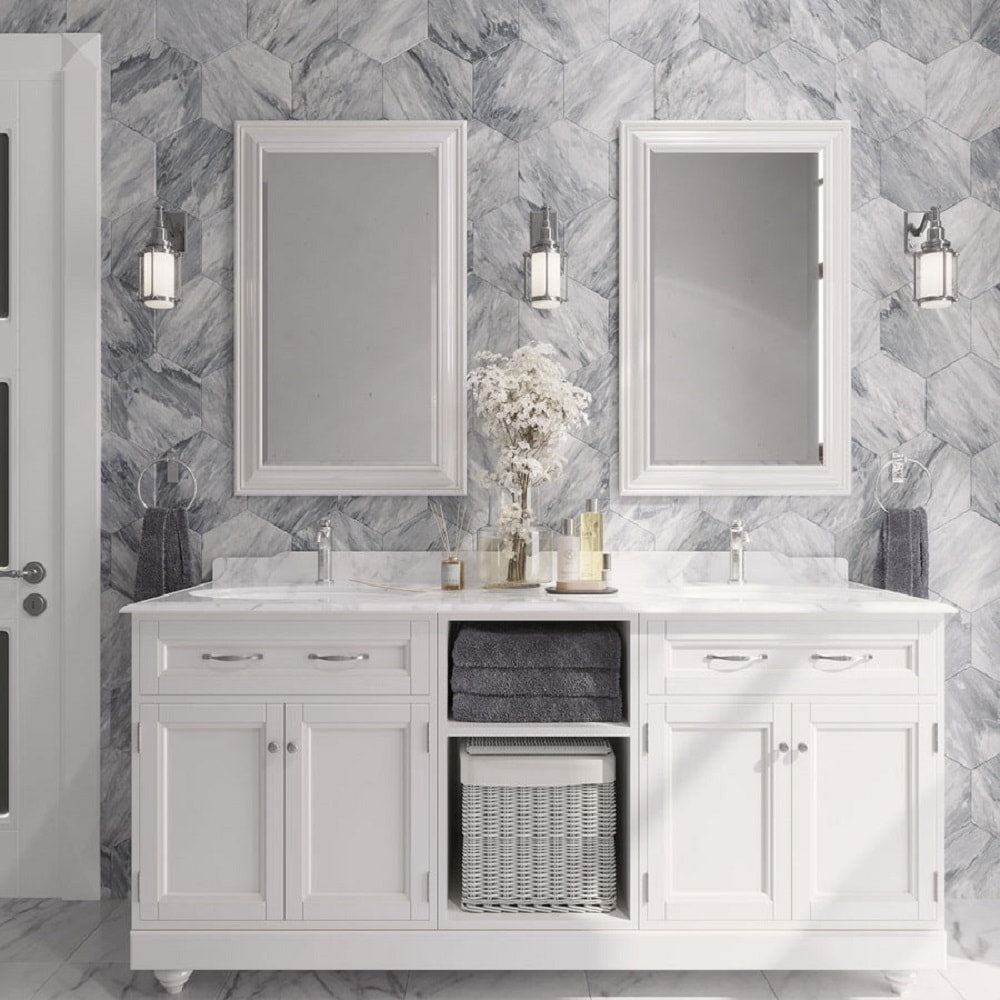 Apollo Tile (Sample) Floor and Wall Tile Gray 10-in x 10-in Honed Marble Honeycomb Marble Look Floor and Wall Tile