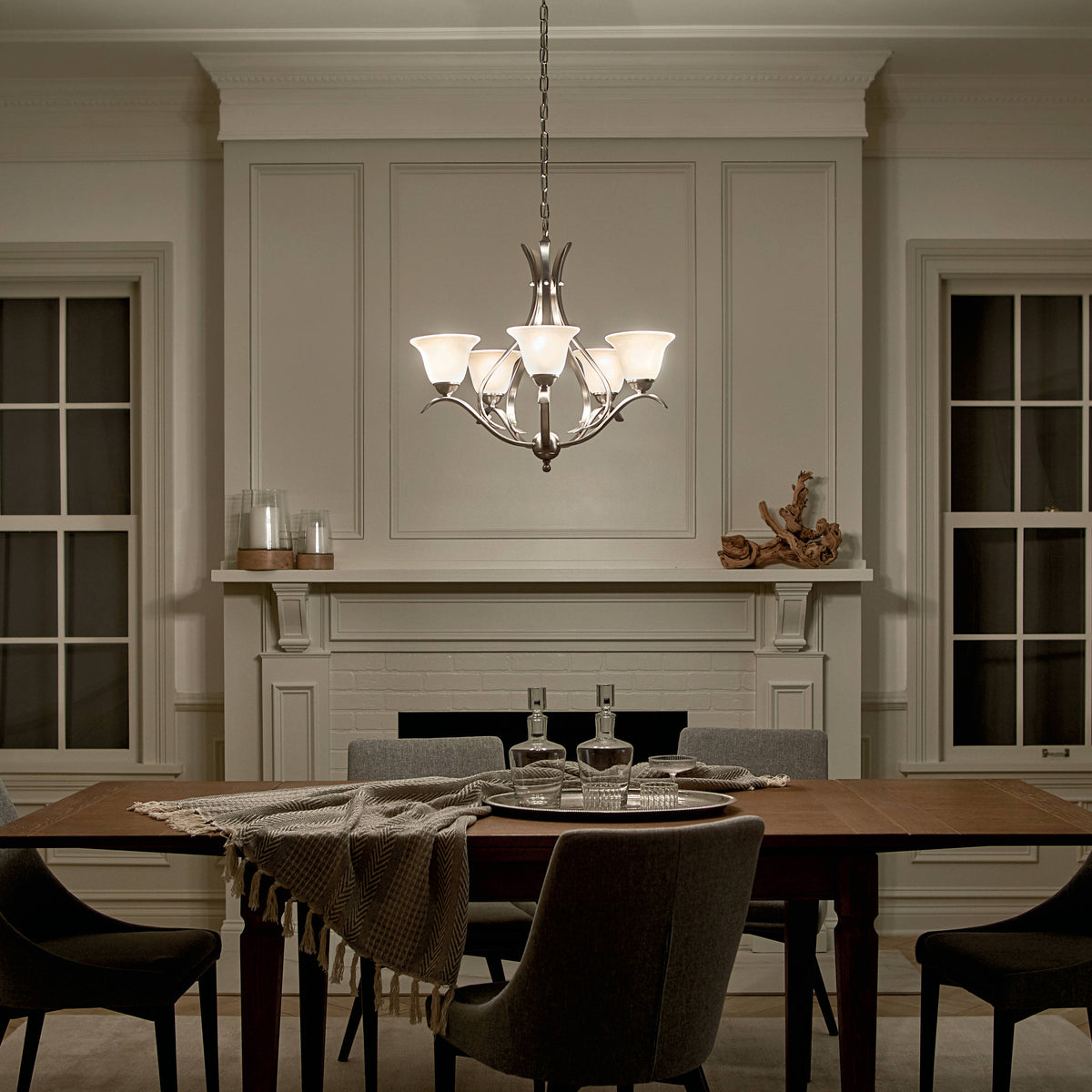 Kichler Dover 5-Light Brushed Nickel Transitional Chandelier